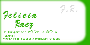 felicia racz business card